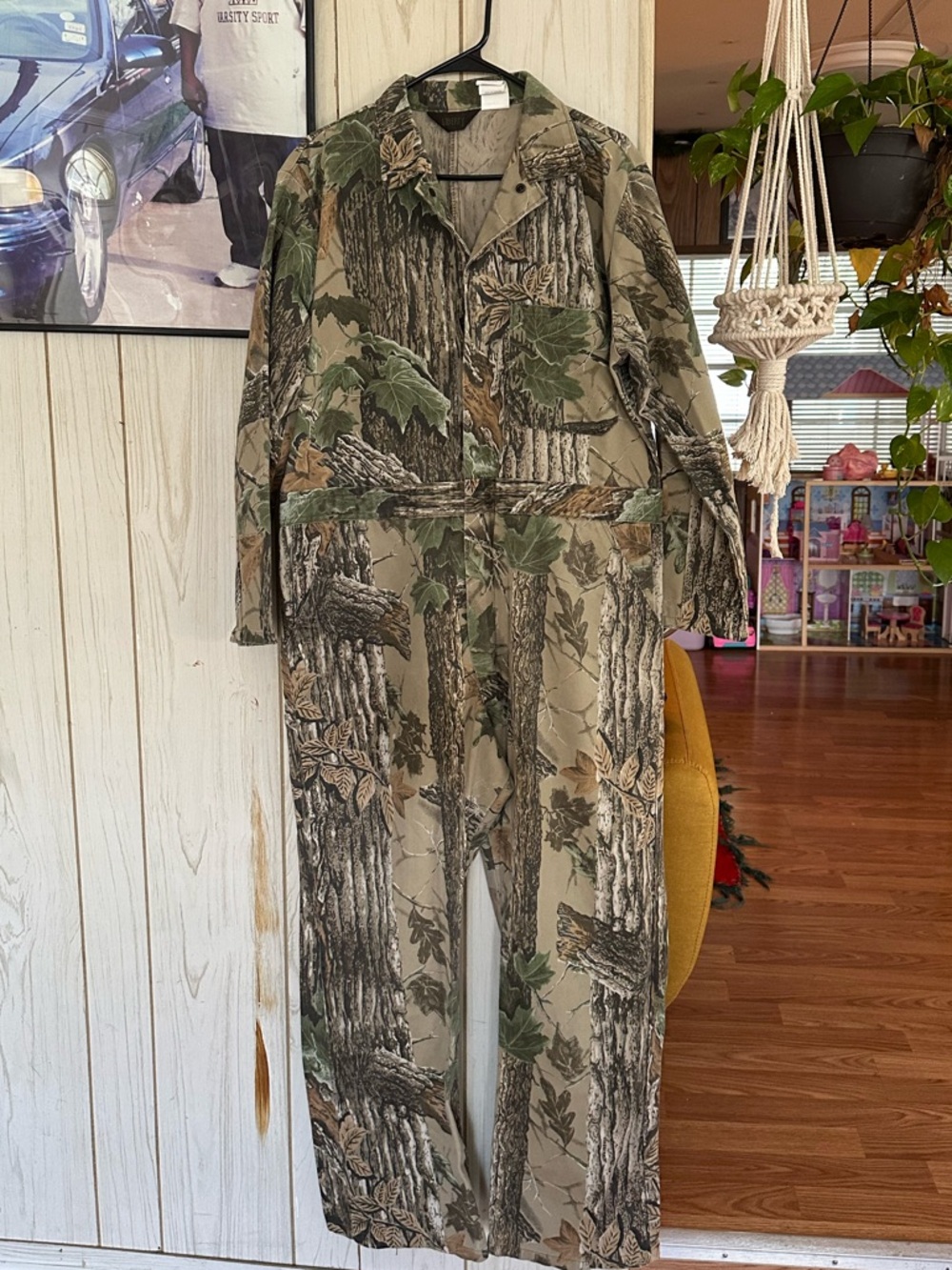 Mens Vintage Liberty x Realtree camo button up coveralls Large